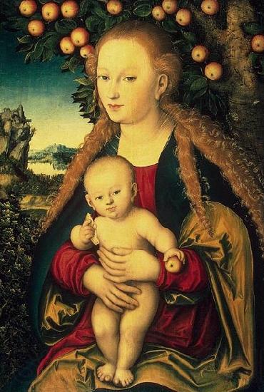 Lucas Cranach Virgin and Child under an Apple Tree France oil painting art